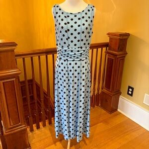 Pretty Woman Sleeveless Scoop Neck Sundress Sz 12 Classic Feminine Polka Dots